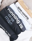 tee, running is ugly, anthracite.