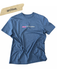 tee, don't run in cotton, heather blue, archive.