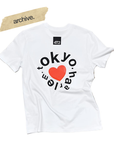 tee downbeat running, tokyo love on white, archive.