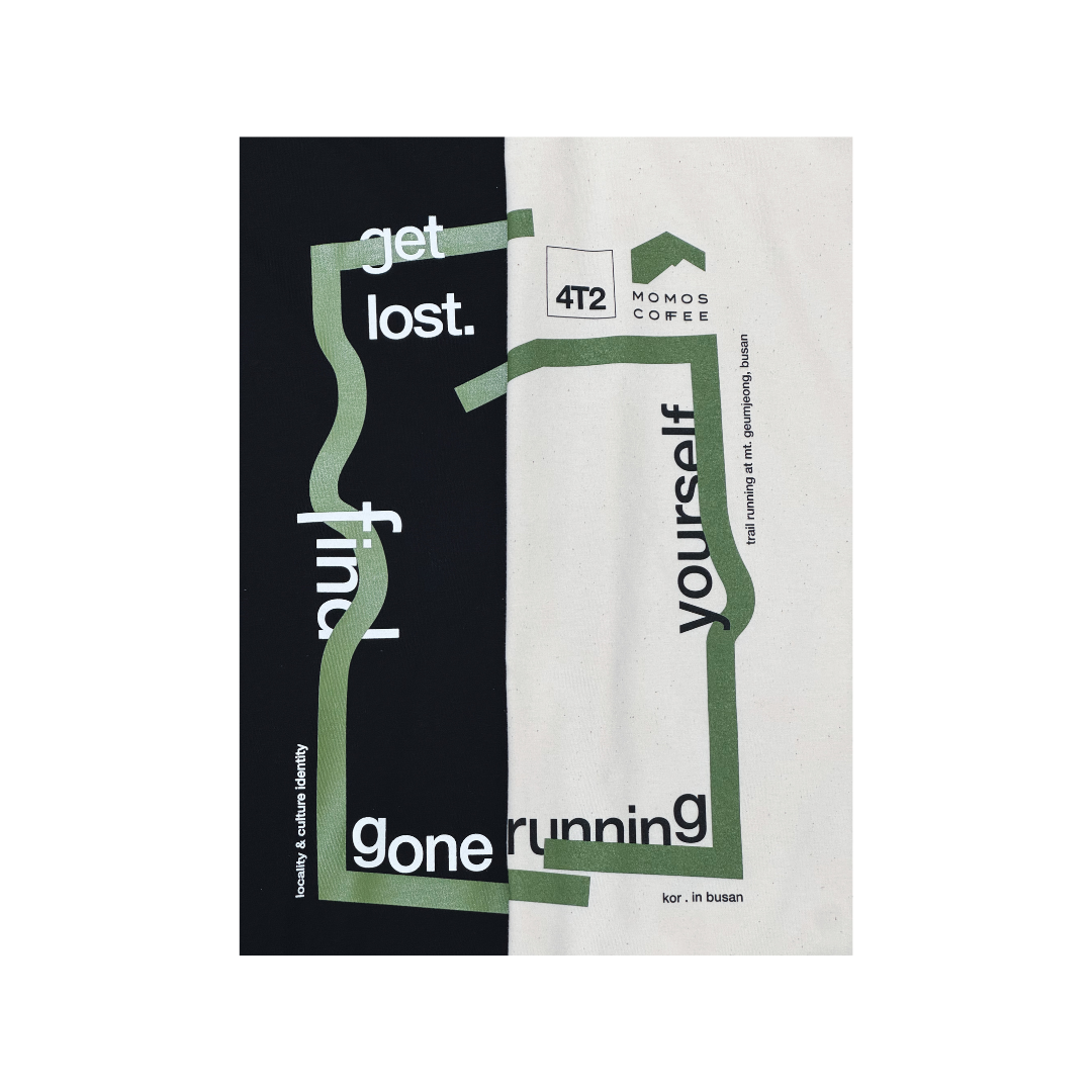 tee, get lost x momos, black.