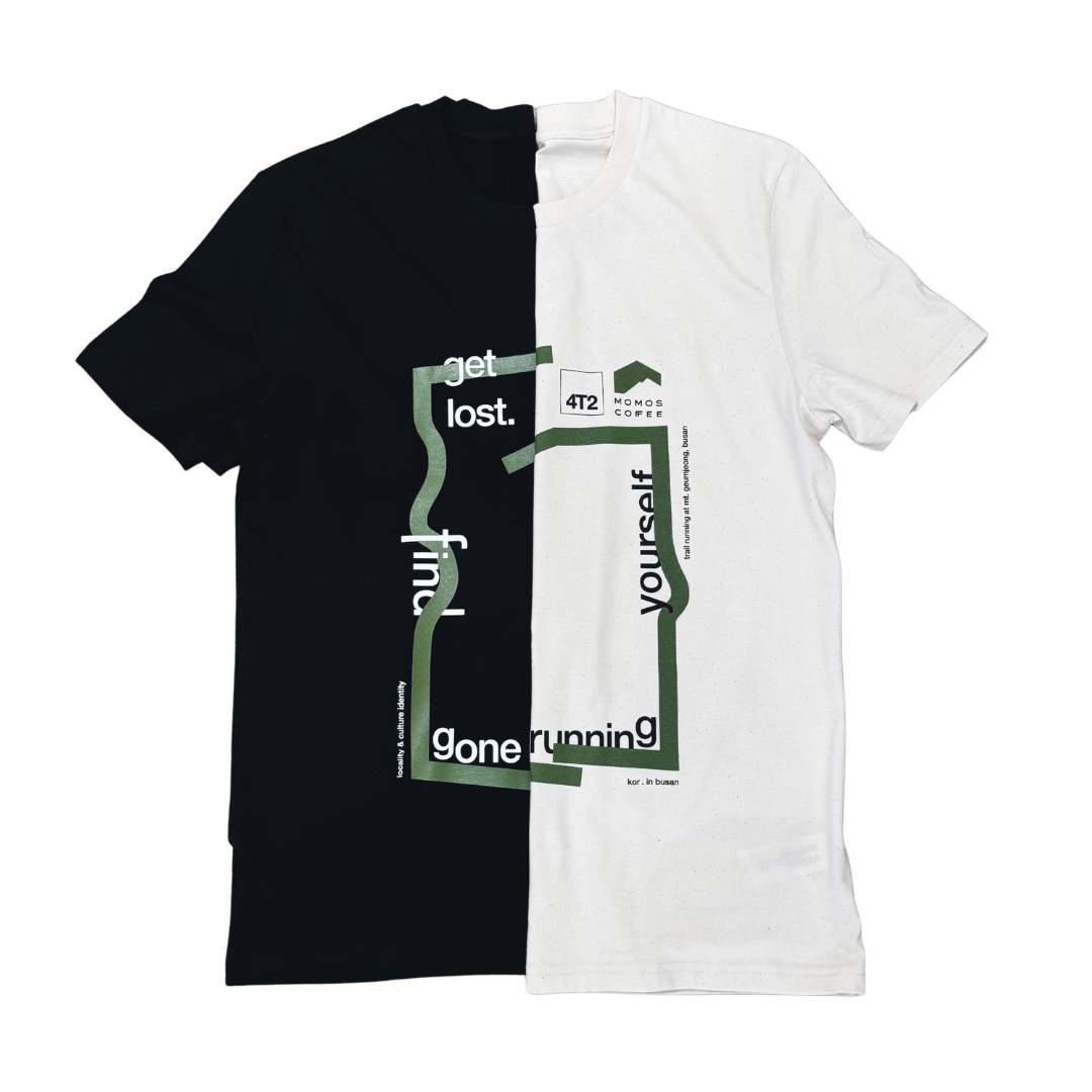 tee, get lost x momos, black.