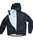 cayl, light trail 3 layer rain jacket, black.