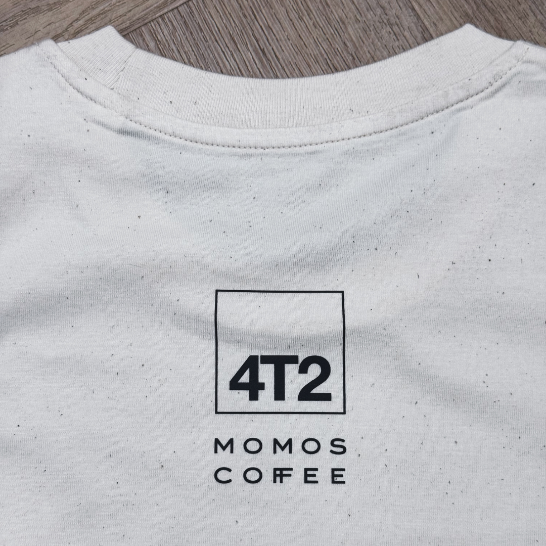 tee, get lost x momos, raw white.