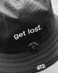 technical adjustable bucket hat, get lost.