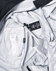 cayl, light trail 3 layer rain jacket, black.