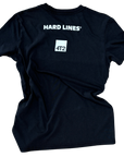 tee hard lines, running is ugly, vintage black.